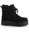Botas Negro Dama Invierno Agujetas Peluche Comodas Casual 3201402