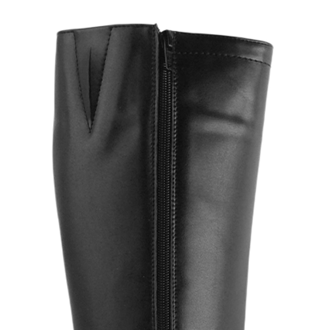 Botas Negro Mujer Casual Estilo Campera Tacón Bajo Hebillas Moda 3201409