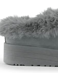 Botas Gris Cortas Mujer Invernal Peluche Comodo Tendencia 3201413