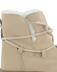 Botas Beige Dama Invierno Agujetas Peluche Comodas Casual 3201414
