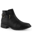 Bota Negro Botin Mujer Estilo Casual Elegante Hebilla Moda 2640105