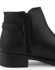 Bota Negro Botin Mujer Estilo Casual Elegante Hebilla Moda 2640105