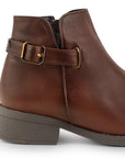 Bota Cafe Botin Mujer Estilo Casual Elegante Hebilla Moda 2640107