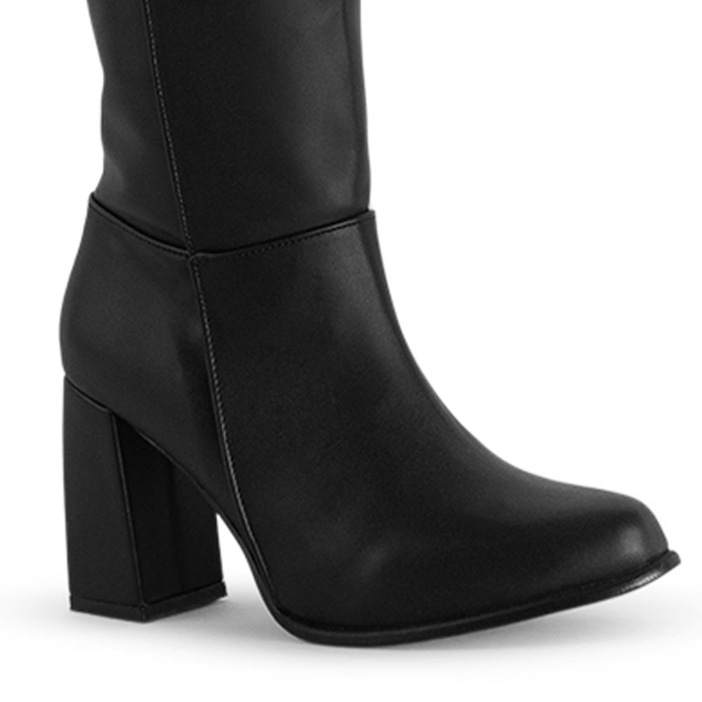 BOTA NEGRO CASUAL DAMA LARGA TACÓN MEDIO 4340119