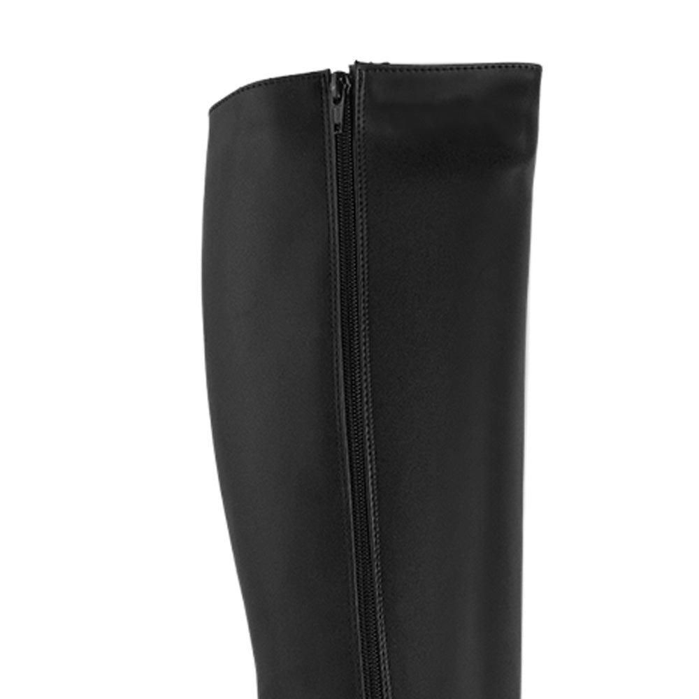 BOTA NEGRO CASUAL DAMA LARGA TACÓN MEDIO 4340119