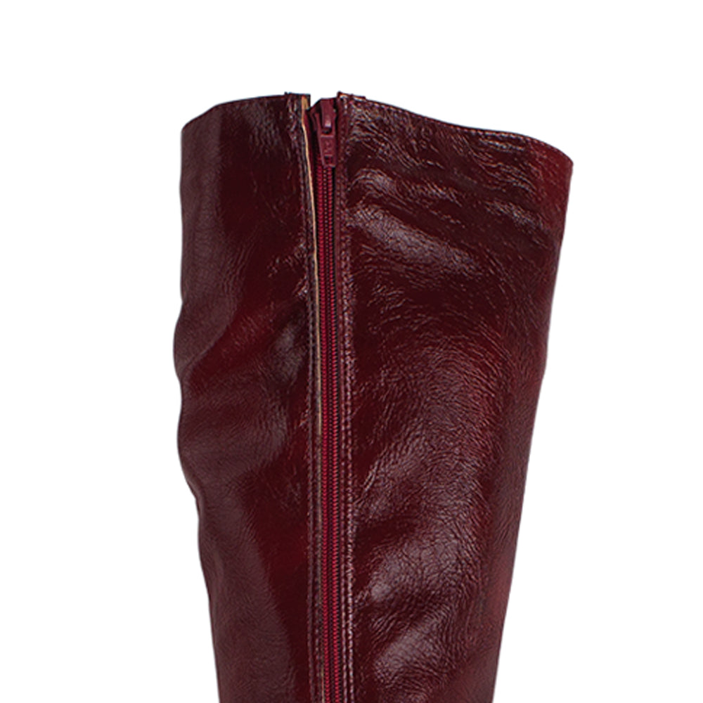 BOTA VINO CASUAL DAMA LARGA TACÓN MEDIO 4340140