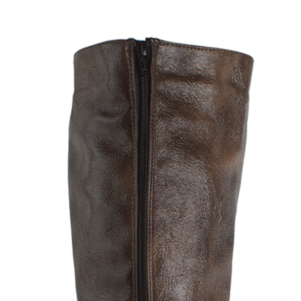 BOTA CAFE CASUAL DAMA LARGA TACÓN MEDIO 4340141