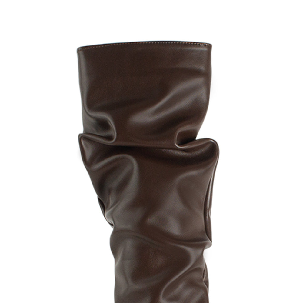 Botas Cafe Moda Mujer Comodas Elegantes Tacon Alto Moda 4340145