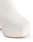 BOTA BEIGE BOTÍN TACÓN ANCHO CASUAL PLATAFORMA DAMA MODA 1710552