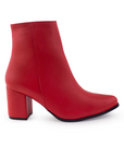 Bota Rojo Mujer Tacon Casual Botin Dama 1710563