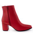 Bota Rojo Mujer Tacon Casual Botin Dama 1710563