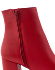 Bota Rojo Mujer Tacon Casual Botin Dama 1710563