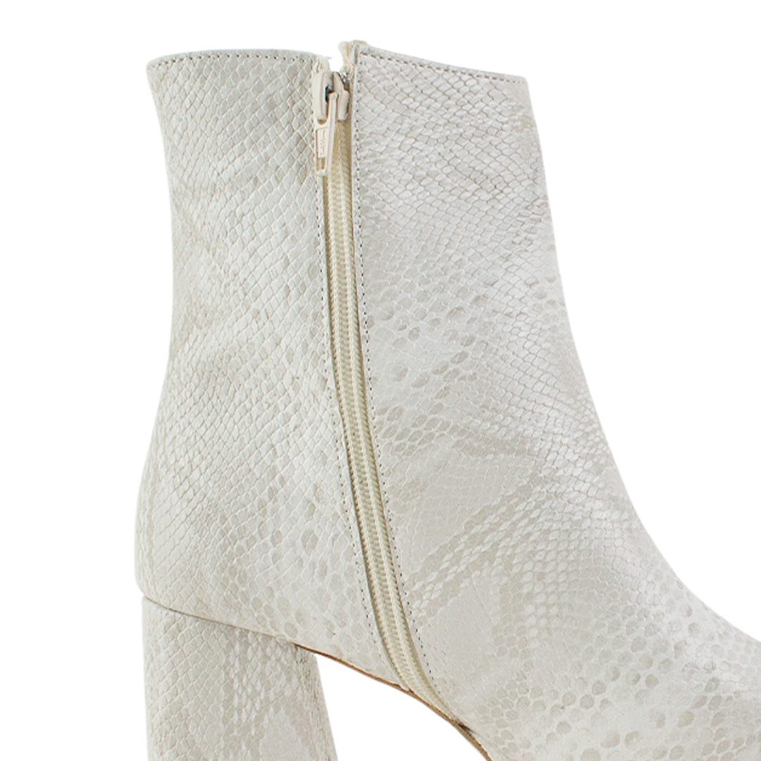 BOTA BEIGE BOTÍN TACÓN ANCHO CASUAL PLATAFORMA DAMA MODA 1710611