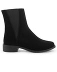 Bota Negro Mujer Suela Plana Botin Corto Elastico Moda Casual 1710621