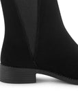 Bota Negro Mujer Suela Plana Botin Corto Elastico Moda Casual 1710621
