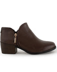 Botin Cafe Mujer Corto Tacon Madera Casual Moderno Comodo 1710622