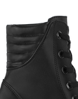 Bota Negro Dama Tacon Ancho Agujeta Moda Casual Botin Para Mujer 3402735