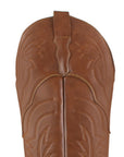 Bota Cafe Vaquera Larga Dama Elegante Bordado Moda Casual 3402882