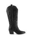 Botas Negro Mujer Estilo Vaquera Bordado Puntal Casual 3402903