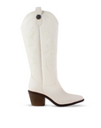 Botas Beige Mujer Estilo Vaquera Bordado Puntal Casual 3402907