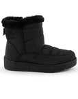 Bota Negro Dama Con Peluche Casual Botas Invernales Moda 4870029