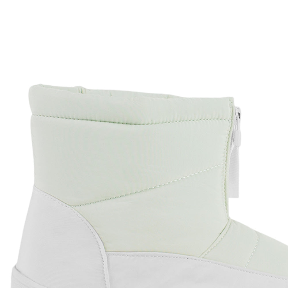 Bota Beige Moda Dama Plataforma Baja Cierre Moda Casual 4870031