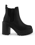 Botín Negro Moda Casual Tacón Plataforma Para Mujer 3830273