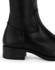 Bota Negro Dama Tubo Largo Tacon Bajo Maxibotas Stretch 3430034