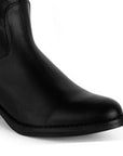 Bota Negro Dama Tubo Largo Tacon Bajo Maxibotas Stretch 3430034