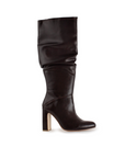 Botas Cafe Largas Para Mujer Casual Tacon Alto Moda Elegante 3430047