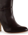 Botas Cafe Largas Para Mujer Casual Tacon Alto Moda Elegante 3430047