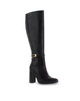 Bota Negro Tacon Alto Hebilla Decorativa Moda Casual 3430048