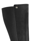 Bota Negro Mujer Tacon Ancho Casual Punta Redonda Dama 3430051