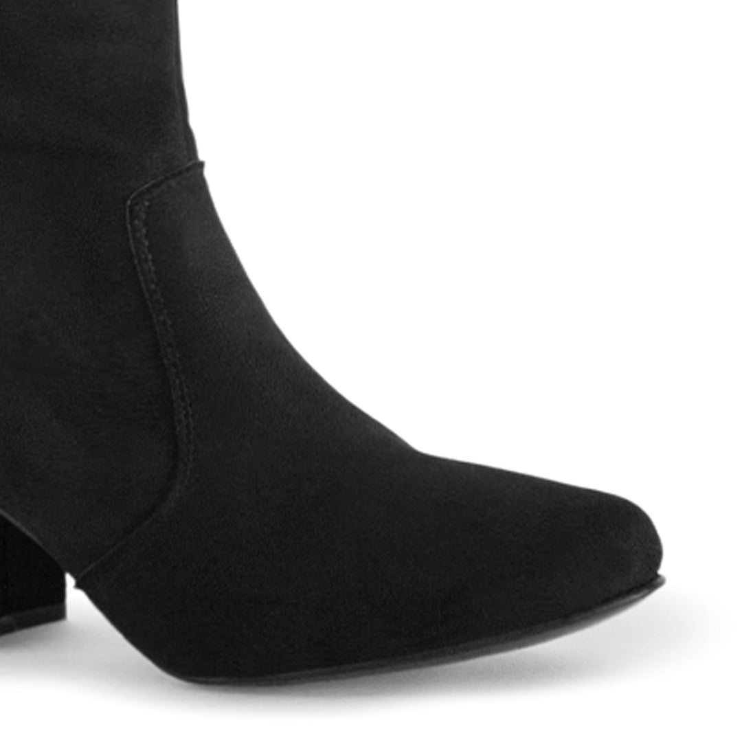Botas Negro Larga Moda Mujer Casual Tacon Elegante Alta 3270296