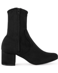 Bota Negro Mujer Casual Tacon Ancho Bajo Strech Botin Dama Elegante 3270306