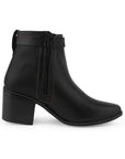 Bota Negro Dama Hebilla Adorno Moda Elastico Puntal Tacon Ancho 3270313