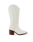 Bota Beige Alta Detalle Costura Suela Contrastante Mujer 3270321