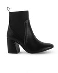 Botín Negro Dama Versátil Tacón Grueso Casual Elástico Moda 4220042