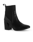 Botín Negro Dama Versátil Tacón Grueso Casual Elástico Moda 4220042