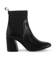 Botín Negro Dama Versátil Tacón Grueso Casual Elástico Moda 4220042