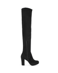 Bota Negro Larga Strech Mujer Casual Tacon Alto Moda Para Dama 4040600