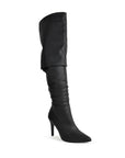 Bota Negro Alta Tacón Delgado Mujer Casual Moda 4040620