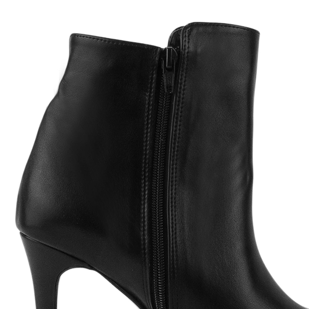 Bota Negro Mujer Puntal Tacon Delgado Botin Formal Dama Casual 4040805