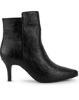 Bota Negro Corta Tacon Delgado Puntal Elegante Botin Moda 4040806