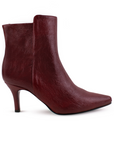 Bota Vino Corta Tacon Delgado Puntal Elegante Botin Moda 4040811