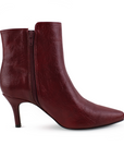 Bota Vino Corta Tacon Delgado Puntal Elegante Botin Moda 4040811