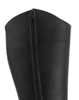 Botas Negro Mujer Alta Estilo Lisa Tacón Grueso Moda Casual 4760100
