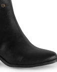 Botín Negro Mujer Estilo Casual Trenzado Tacón Bajo Grueso Moda 4760103