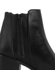 Botín Negro Mujer Estilo Casual Trenzado Tacón Bajo Grueso Moda 4760103