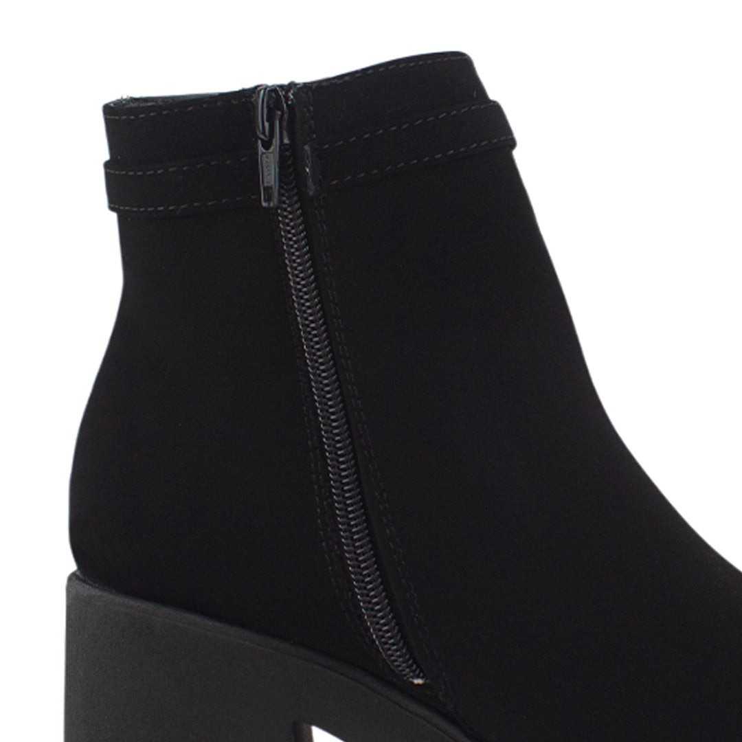 Botines Negro Plataforma Alta Mujer Tacon Ancho Confortable Moda 4760089